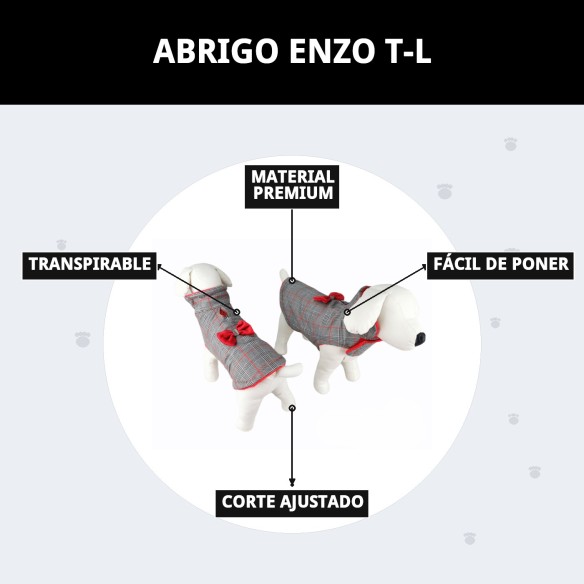 Abrigo Enzo T-L para Perros: Calidez, Estilo y Confort
