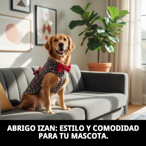 Abrigo Izan T-L para Mascotas: Estilo y Calidez Ideal