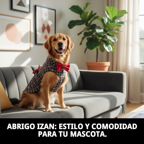 Abrigo Izan T-L para Mascotas: Estilo y Calidez Ideal