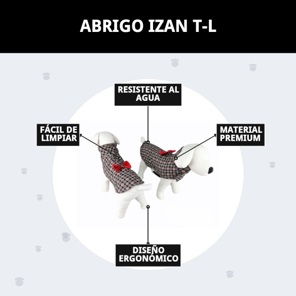 Abrigo Izan T-L para Mascotas: Estilo y Calidez Ideal