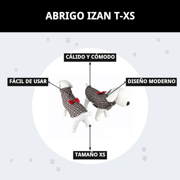 Abrigo Izan T-XS para perros: Elegancia y confort