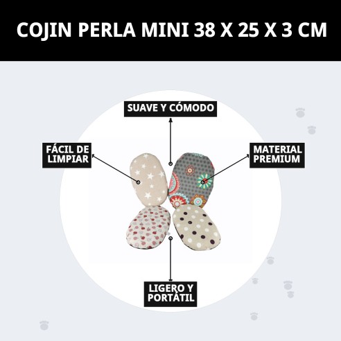 Cojín Perla Mini 38x25 cm: Comodidad para tu Mascota