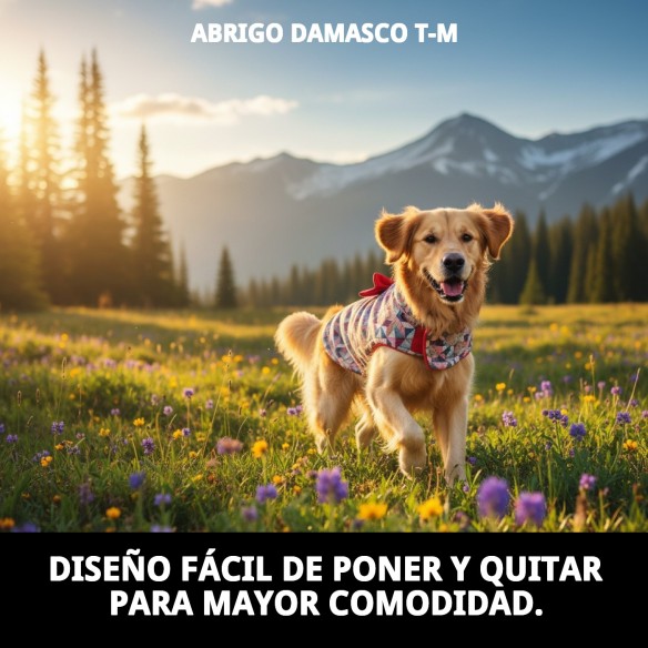 Abrigo Damasco T-M para Mascotas - Estilo y Comodidad
