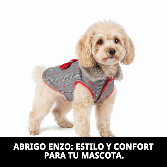 Abrigo Enzo T-XS para perros y gatos, cálido y elegante