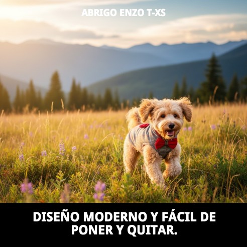 Abrigo Enzo T-XS para perros y gatos, cálido y elegante