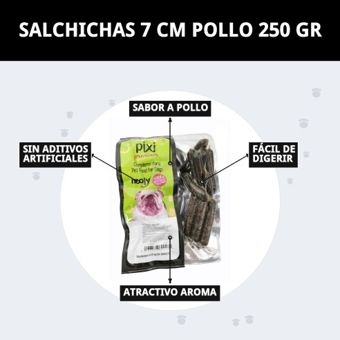 Salchichas de pollo para mascotas - Snack saludable 250g