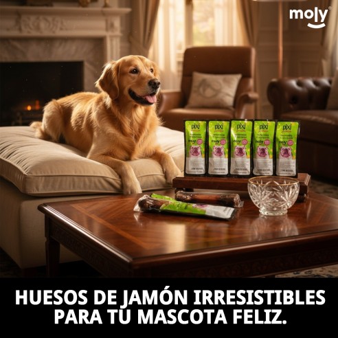 Expositor de Hueso de Jamón para Perros - 15 Unidades