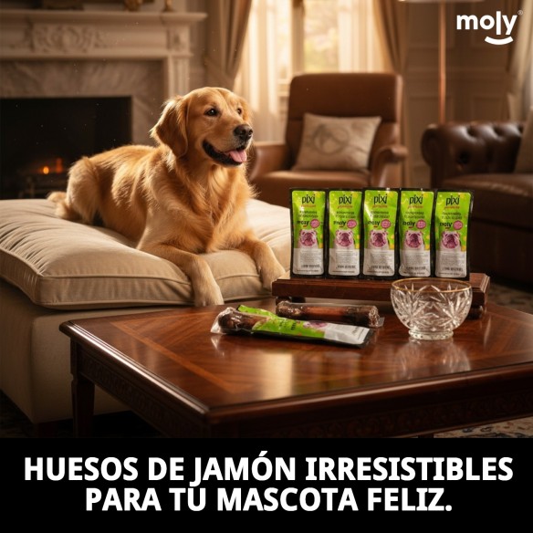 Expositor de Hueso de Jamón para Perros - 15 Unidades