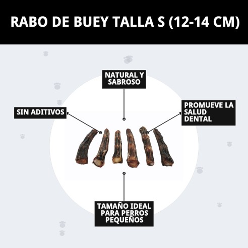 Rabo de Buey S para perros 100% natural y saludable
