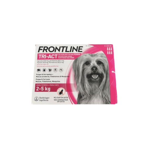 Frontline Tri-Act: Protección total para perros de 2-5 kg