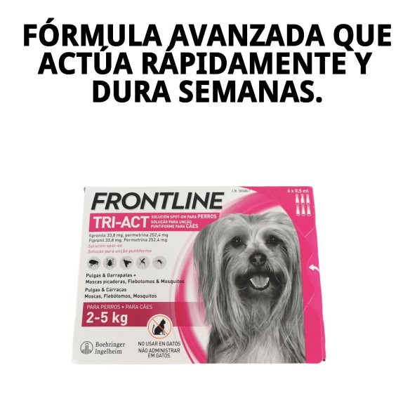 Frontline Tri-Act: Protección total para perros de 2-5 kg