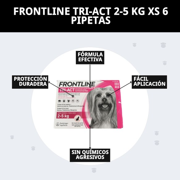 Frontline Tri-Act: Protección total para perros de 2-5 kg