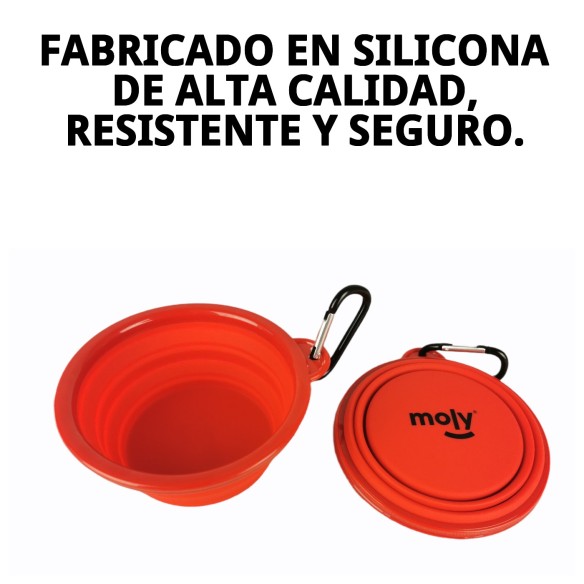 Comedero Plegable Silicona 350ml para Viajes con Mascotas