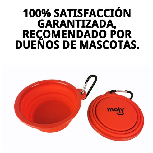 Comedero Plegable Silicona 350ml para Viajes con Mascotas