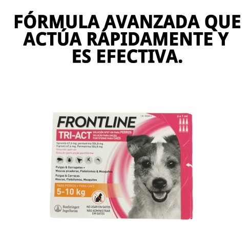 Frontline Tri-Act 5-10 kg: Protección total para tu perro