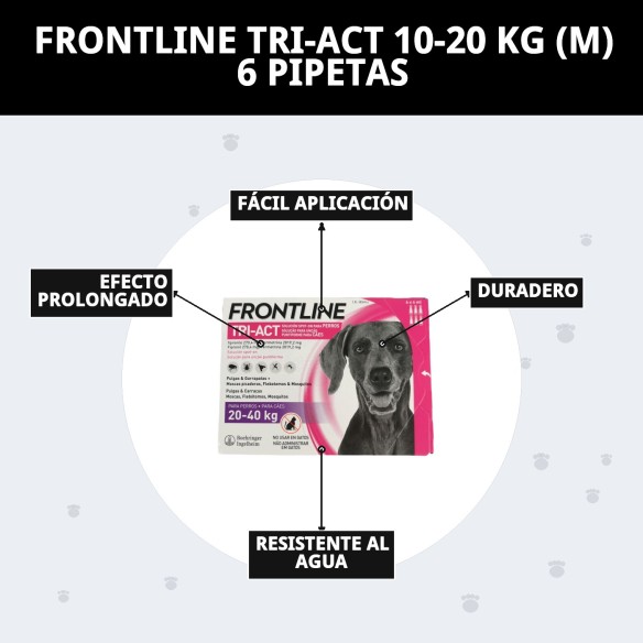 Frontline Tri-Act: Protección Total para Perros 10-20 kg