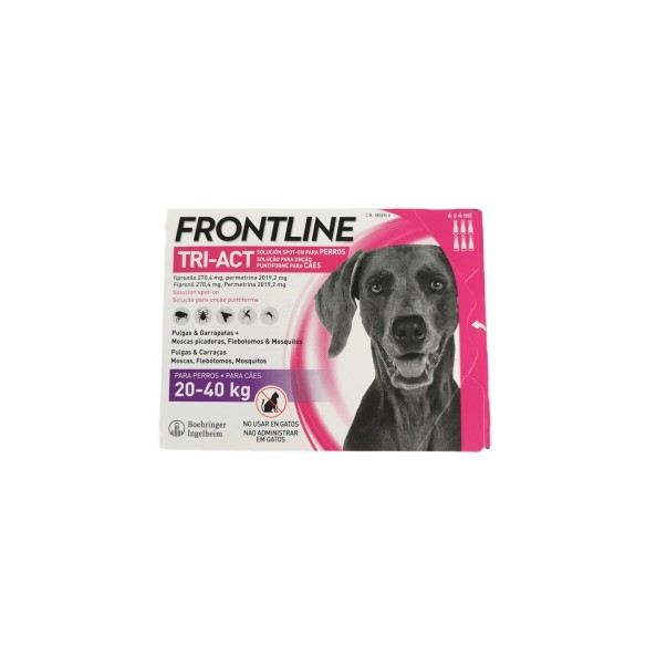 Frontline Tri-Act: Protección total para perros 20-40 kg.