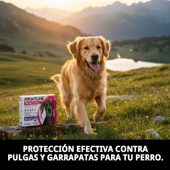 Frontline Tri-Act: Protección total para perros 20-40 kg.