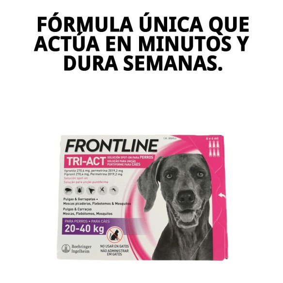 Frontline Tri-Act: Protección total para perros 20-40 kg.