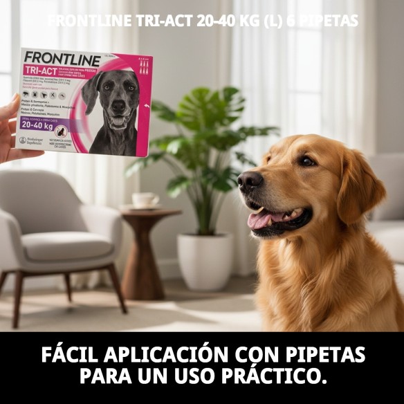 Frontline Tri-Act: Protección total para perros 20-40 kg.