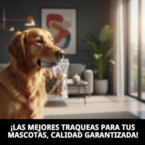 Tráquea de ternera deshidratada para perros | Moly 2 uds