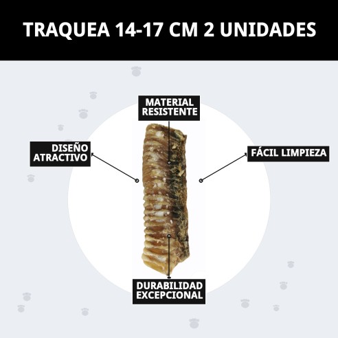 Tráquea de ternera deshidratada para perros | Moly 2 uds