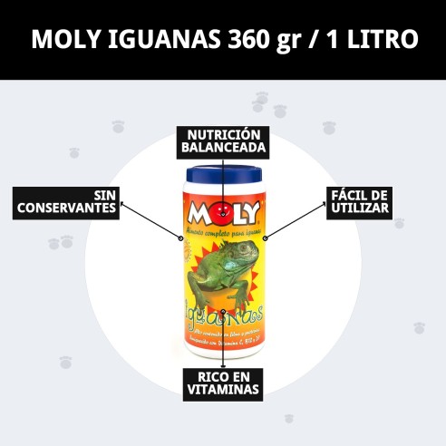 Alimento Completo Moly Iguanas 360g - Nutrición Ideal