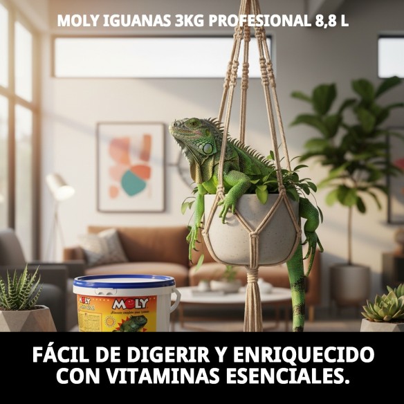 Alimento Profesional Moly Iguanas 3kg para Iguanas Verdes