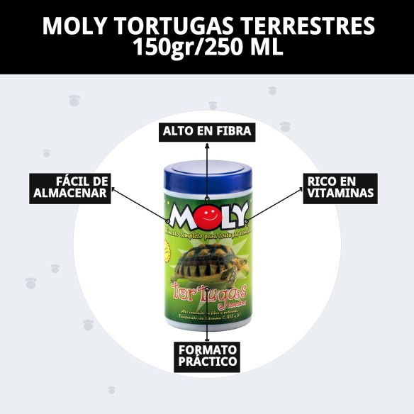 Alimento Premium para Tortugas Terrestres - Moly 250ml