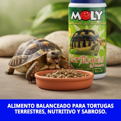 Alimento Nutritivo para Tortugas Terrestres - MOLY 360g