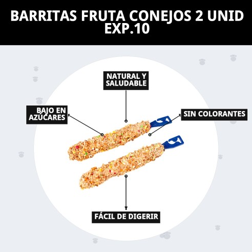 Barritas Fruta para Conejos 2 Unid - Snack Saludable
