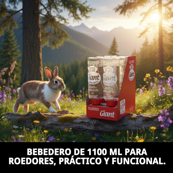 Bebedero para roedores 1100ml - Agua fresca sin goteo