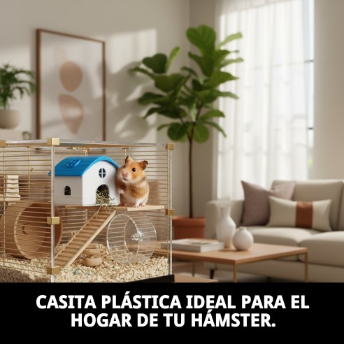 Casita para hámster de plástico ideal para descansar y jugar