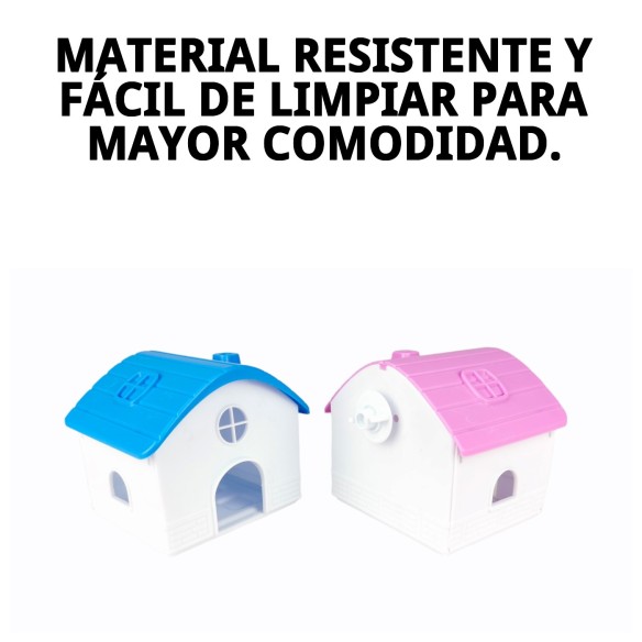 Casita para hámster de plástico ideal para descansar y jugar
