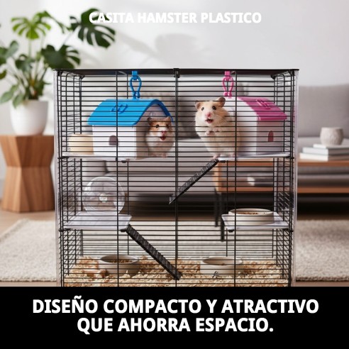 Casita para hámster de plástico ideal para descansar y jugar