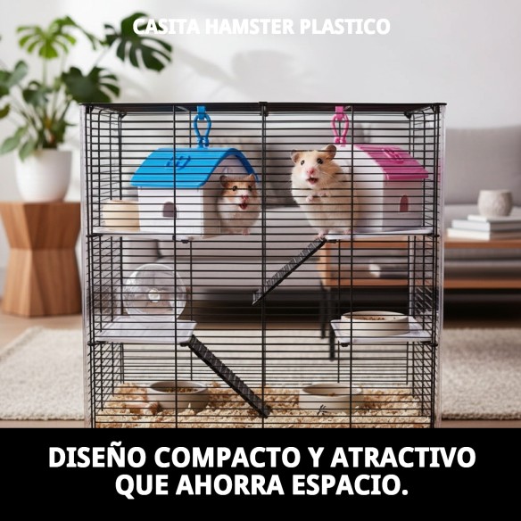 Casita para hámster de plástico ideal para descansar y jugar