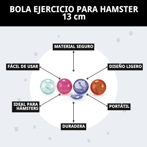 Bola de Ejercicio para Hámster 13 cm - Diversión Segura