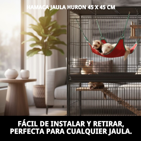 Hamaca Jaula para Hurón 45x45 cm - Confort y Diversión