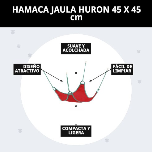 Hamaca Jaula para Hurón 45x45 cm - Confort y Diversión