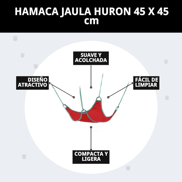 Hamaca Jaula para Hurón 45x45 cm - Confort y Diversión