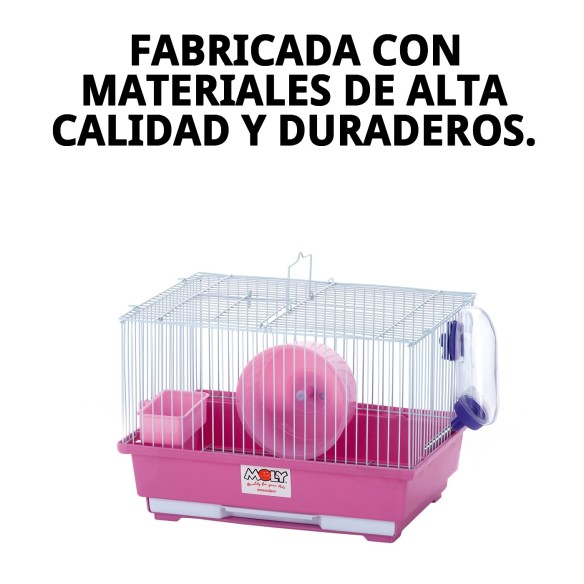 Jaula para hámster N.1 - 30x23x21 cm, desmontable y práctica