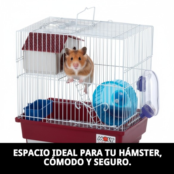 Jaula para Hámster N.2 - Compacta y Desmontable 30x23x31 cm