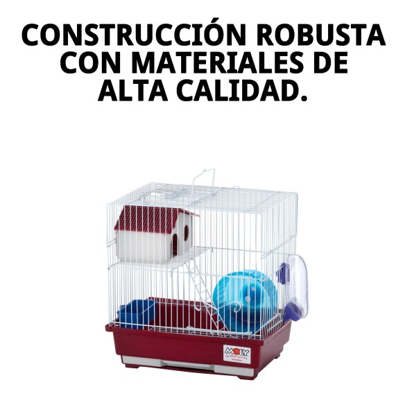 Jaula para Hámster N.2 - Compacta y Desmontable 30x23x31 cm