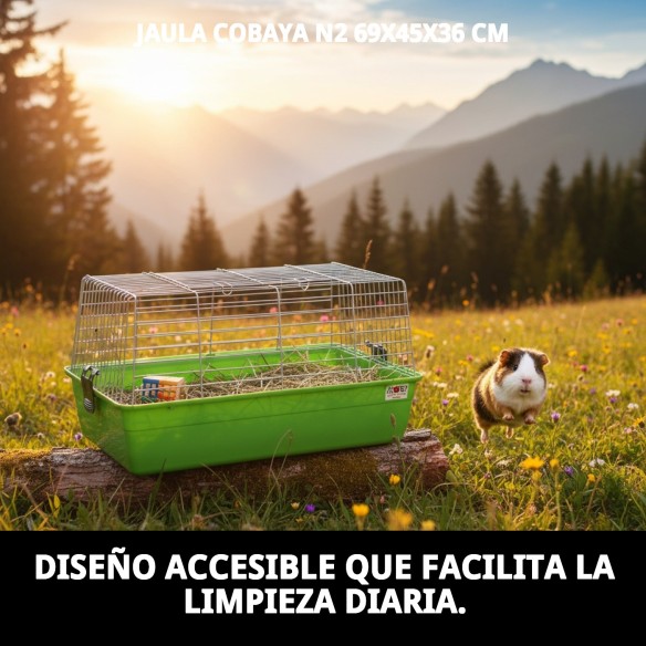 Jaula Cobaya N2 69x45x36 cm - Comodidad y Estilo para tu Mascota