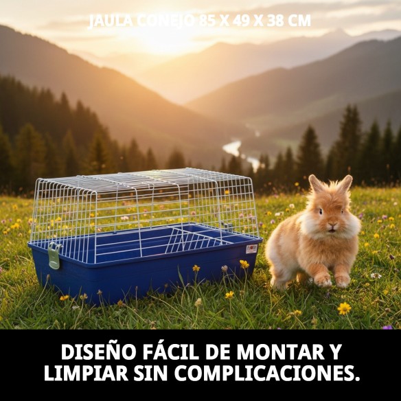 Jaula para Conejos 85x49x38 cm - Comodidad y Espacio