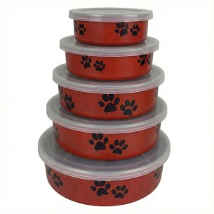 Set de 5 Comederos Para Perros con Tapa Ajustable Moly – Practicidad, higiene y control de porciones