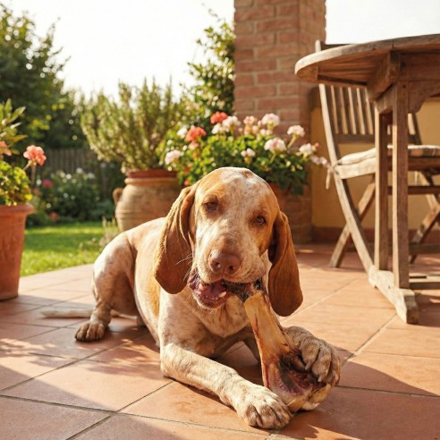 Expositor medio hueso de jamón para perros - 20 unidades