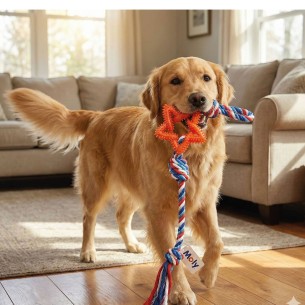 Lanzador Estrella Dental TPR 45cm: Juega y Cuida a tu Mascota 2