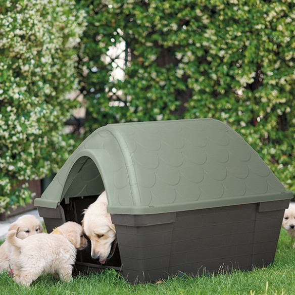 Caseta Happy Medium Stefanplast 82×68×62 cm | Casa para Perros Resistente, Confortable y Fácil de Limpiar