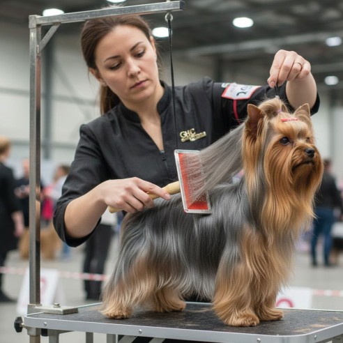 Carda de Bambú Grande para Peluquería de Mascotas